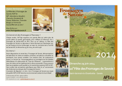 Communiqué de Presse Annonce de la Fête des Fromages 2014