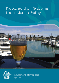 Local Alcohol Policy - Gisborne District Council