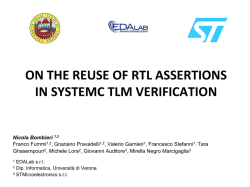 on the reuse of rtl assertions in systemc tlm verification