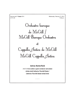 Orchestre baroque de McGill / McGill Baroque