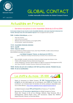 Global Contact n&deg;7 - Mai 2014