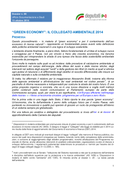 65 -- “Green Economy”: il collegato ambientale 2014