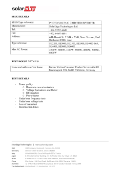 SE2200-SE6000 Type Test Report G59/3 Certificate
