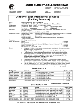 26 tournoi open international de Gallus (Ranking Turnier A)