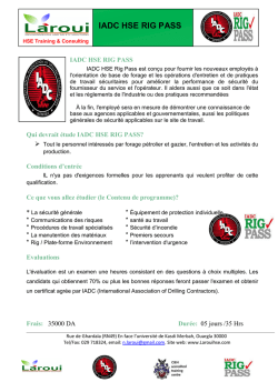 IADC HSE RIG PASS