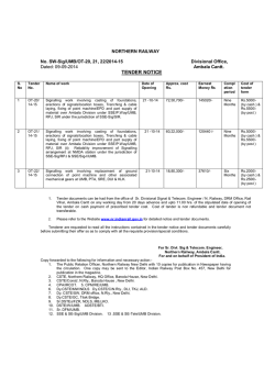 Download NIT - Northern Railway