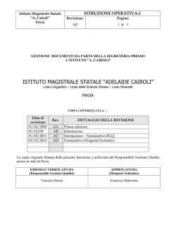 IO1 GEST DOC SEGRE DID REV AD - Istituto Statale A. Cairoli
