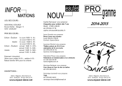 grille horaire 2014-2015 - Espace