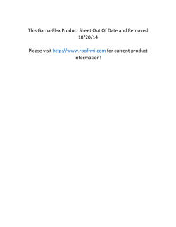 This Garna-Flex Product Sheet Out Of Date and Removed 10/20/14