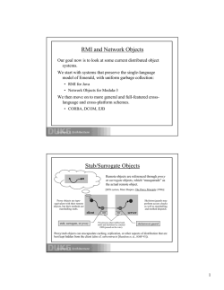RMI and Network Objects Stub/Surrogate Objects