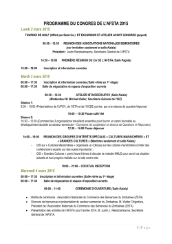 Programme du congrès