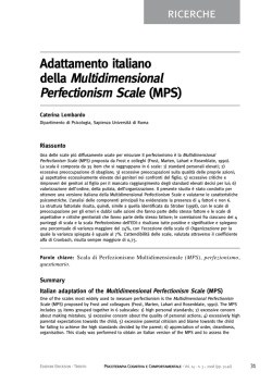 Adattamento italiano della Multidimensional