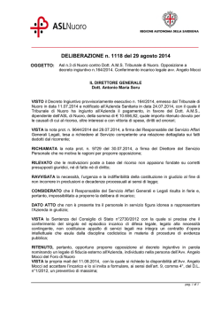 Deliberazione n. 1118 del 29 agosto 2014 [file]