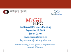 presentation slides - McGill HPC