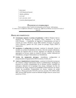 John Lindo - CV-Informatique