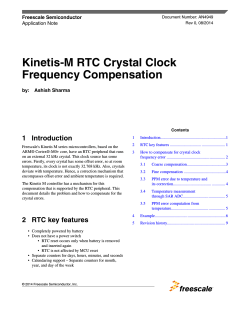 Kinetis-M RTC Crystal Clock Frequency Compensation