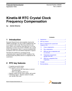 Kinetis-M RTC Crystal Clock Frequency Compensation