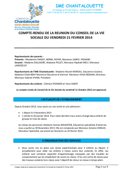 IME CHANTALOUETTE - Fondation Chantalouette