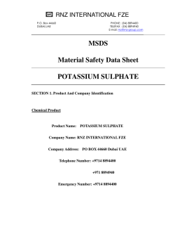 SOP MSDS - RNZ Group