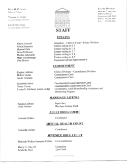 Judge Condon Handouts - Charleston County Bar Association
