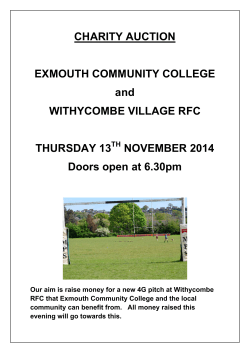 CHARITY AUCTION EXMOUTH COMMUNITY COLLEGE and