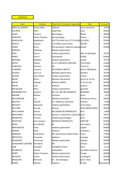 voir la liste au 5 avril 2014 par ordre alphabétique