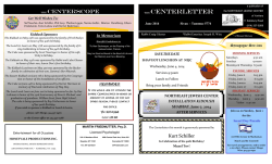 June 2014 Centerletter - Northeast Jewish Center