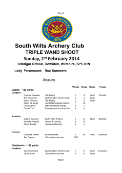Wand Shoot 2014 - South Wilts Archery Club