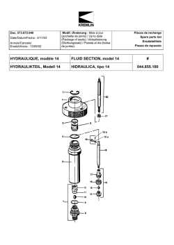 HYDRAULIQUE, mod&egrave;le 14 FLUID SECTION, model 14