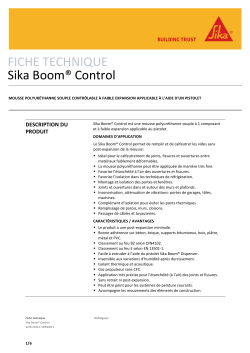 Fiche technique Sika Boom® Control (pdf, 0,19 MB)