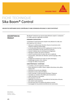 Fiche technique Sika Boom&reg; Control (pdf, 0,19 MB)