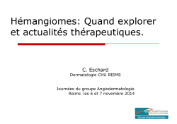 hemangime de l enfant C Eschard