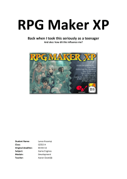 RPG Maker XP Back when I took this seriously as a teenager