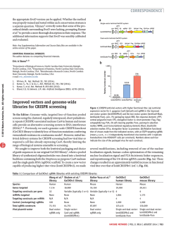 Improved vectors and genome-wide libraries for