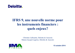 Support IMA IFRS 9_15 octobre 2014_VDEF_ENVOI IMA_13102014