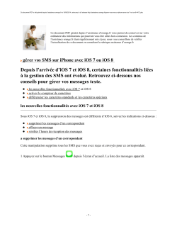 gérer vos SMS sur iPhone avec iOS 7 ou iOS 8