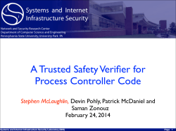 A Trusted Safety Verifier for Process Controller Code