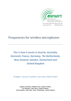 Frequencies for wireless microphones