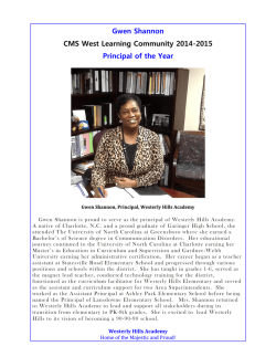 Gwen Shannon CMS West Learning Community 2014-2015