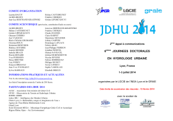 Appel à communications - JDHU 2014
