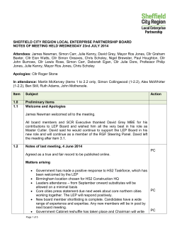 Board Minutes July 2014 - Sheffield City Region Local Enterprise