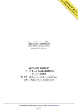 catalogue immobilier MONTLOSIER IMMOBILIER