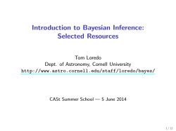 Introduction to Bayesian Inference: Selected Resources