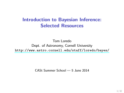 Introduction to Bayesian Inference: Selected Resources