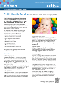 Child Health Service Fact Sheet