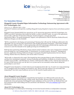 Press Release - ICE Technologies, Inc.