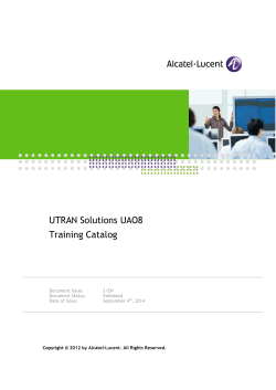 Download full training catalog - Alcatel