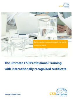 CSR Brochure_korr.MM11.07 - The CSR Company International