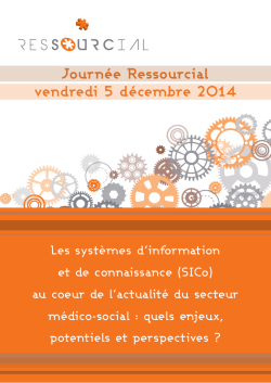 Journ&eacute;e Ressourcial vendredi 5 d&eacute;cembre 2014