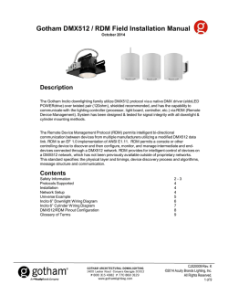 Gotham DMX512 / RDM Field Installation Manual